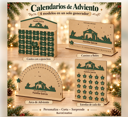 Calendario de Adviento con nacimiento