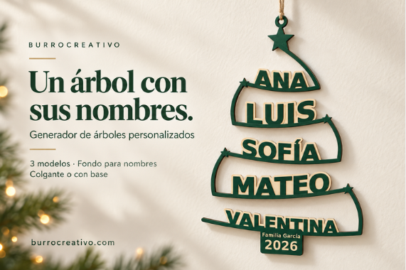 Árbol navideño con nombres
