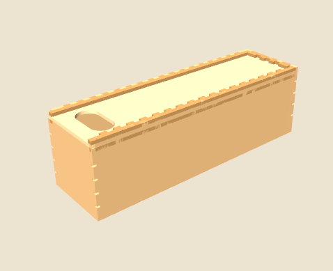 Caja con tapa deslizante