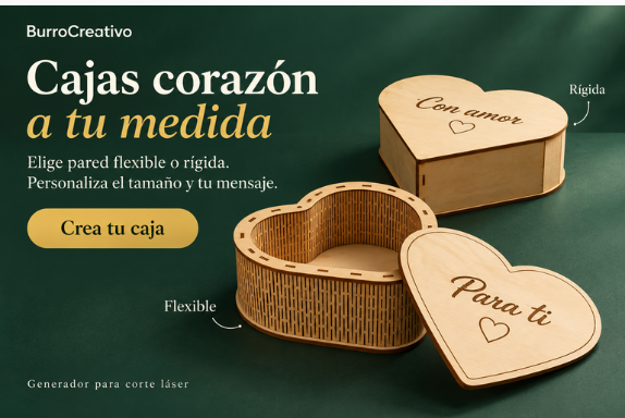 Cajas corazón a medida