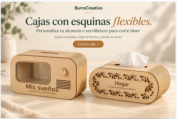 Cajas con esquinas flexibles