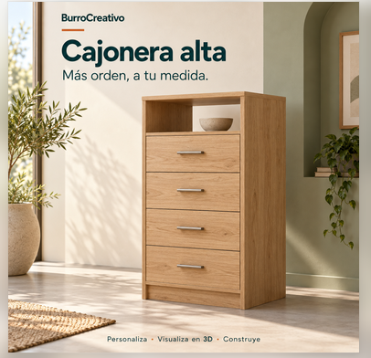 Cajonera alta con cubierta