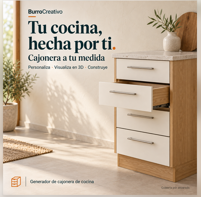 Cajonera baja de cocina a medida