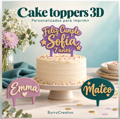 Generador de cake toppers para impresión 3D