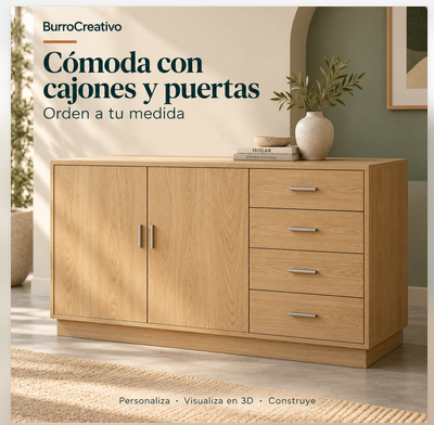 Cómoda con cajones y puertas