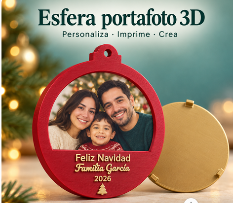 Esfera portafoto para impresión 3D