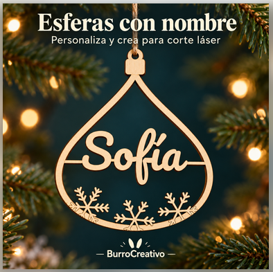 Esferas navideñas con nombre