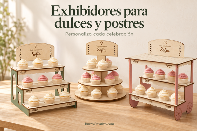 Exhibidores para dulces y postres
