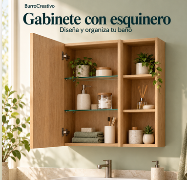 Gabinete de baño con esquinero