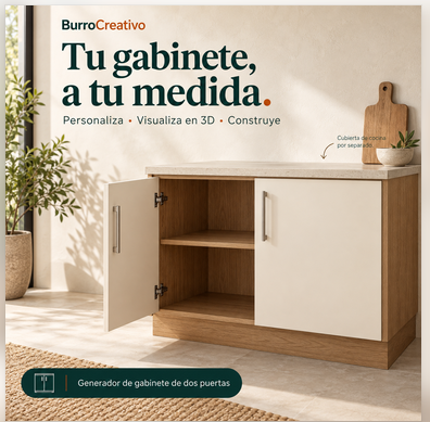 Gabinete bajo de dos puertas