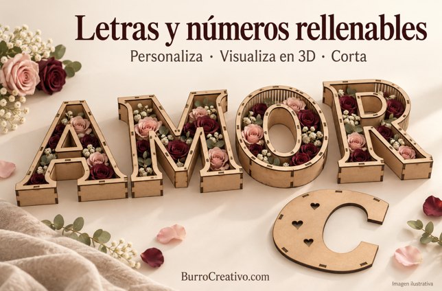 Letras y números rellenables