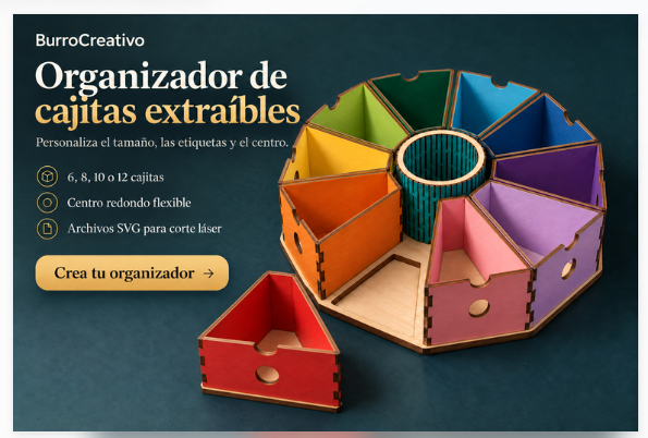 Organizador de cajitas extraíbles