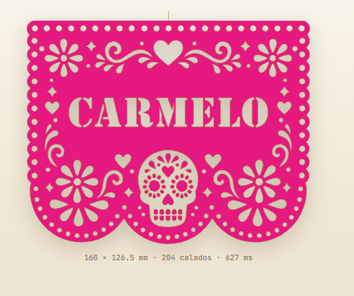 Papel picado con nombre
