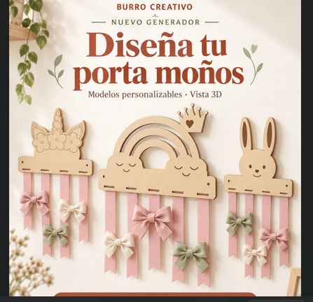 Porta moños personalizado