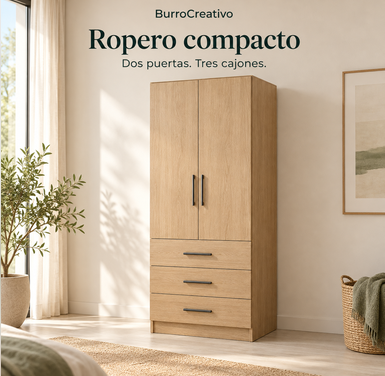 Ropero compacto con cajones