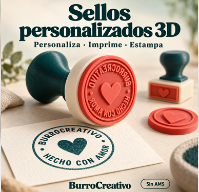 Sellos personalizados con texto y logo