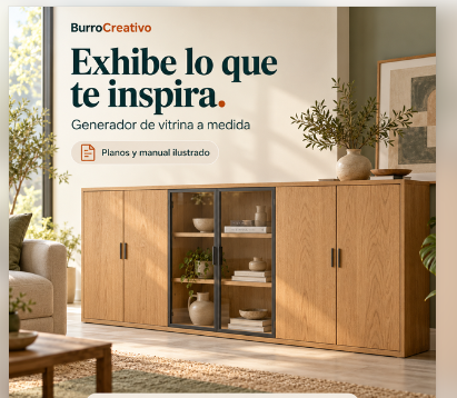 Vitrina baja de tres cuerpos