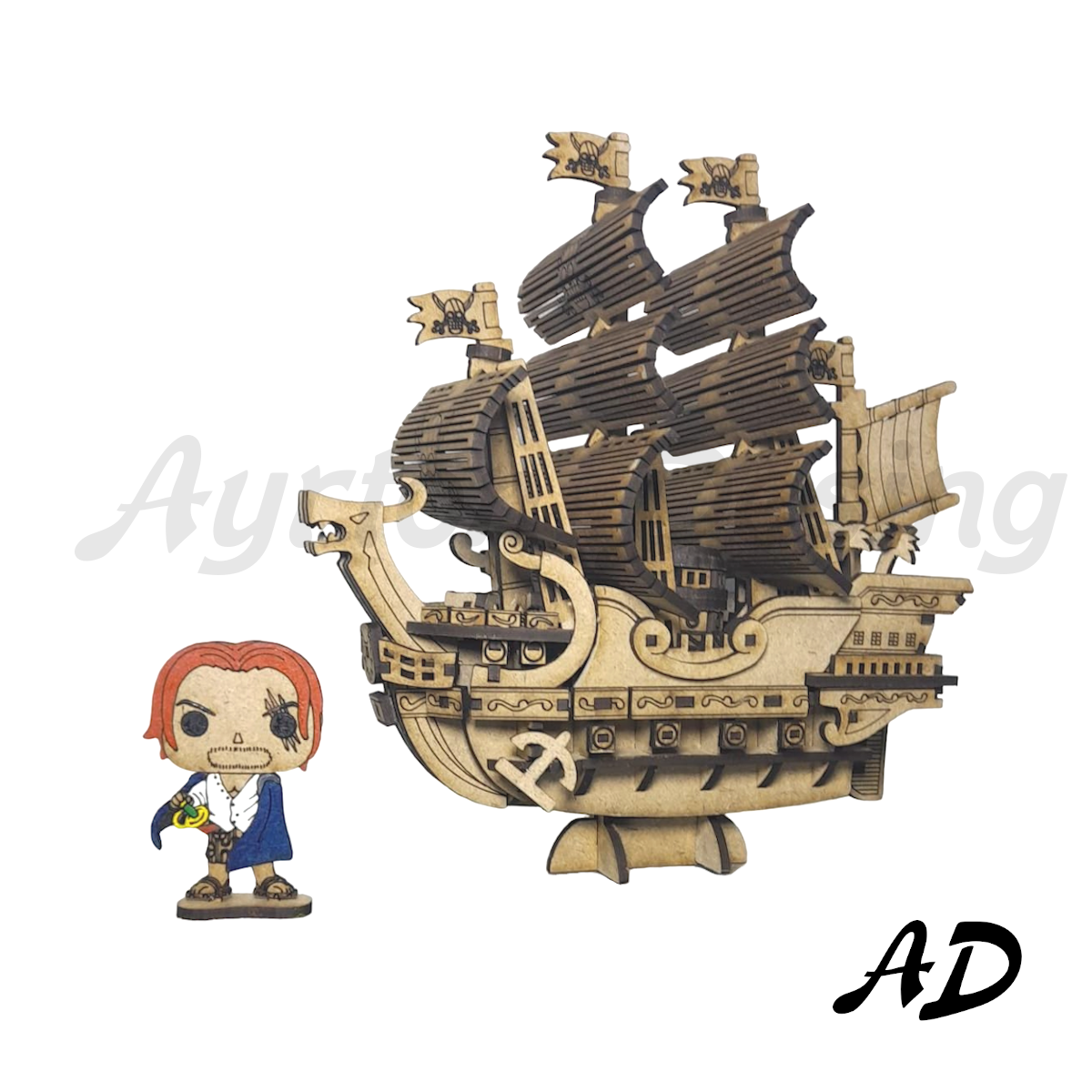 Barco The Red Force de ONE PIECE - Corte Laser - Gratis