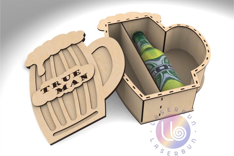 Caja cerveza día del padre - Corte Laser - Gratis