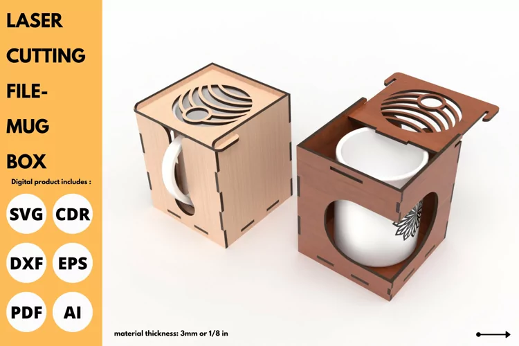 Caja para taza - Corte Laser - Gratis