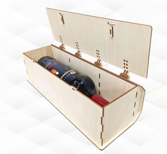 Caja porta botella con tapa