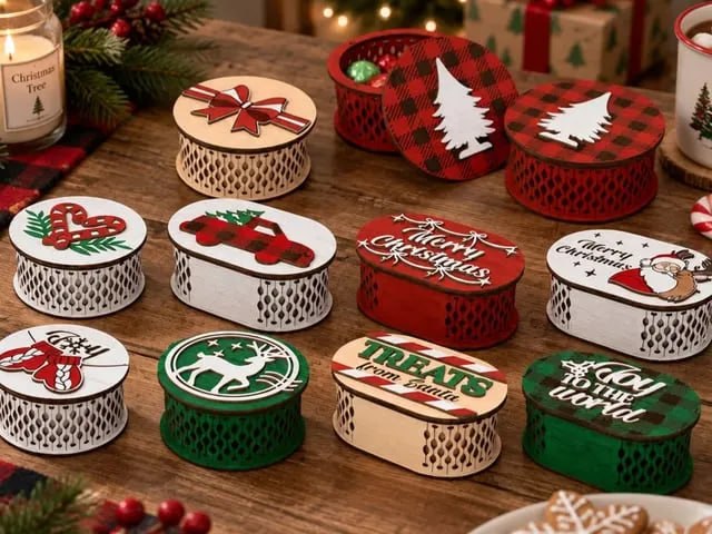Cajas navideñas decorativas