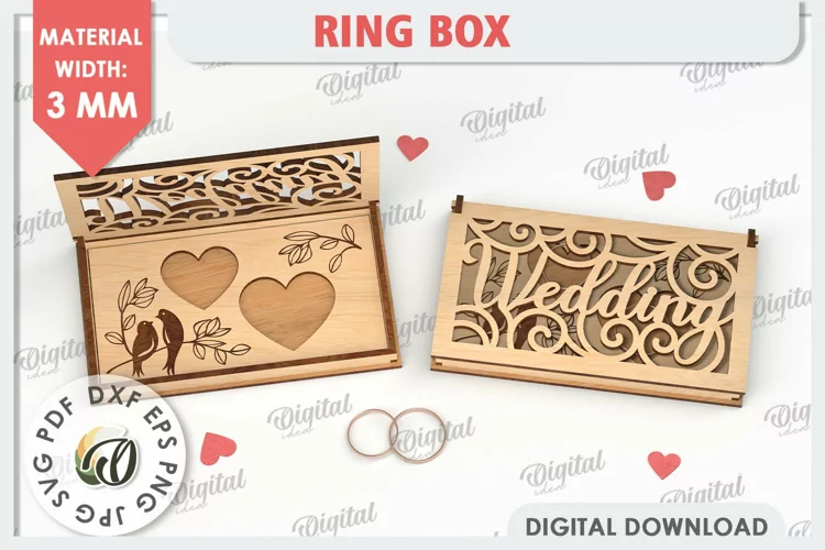 Cajita para guardar anillos de bodas
