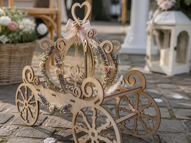 Carruaje con corazon calabaza