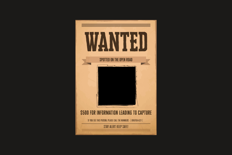 Cartel Se busca - Corte Laser