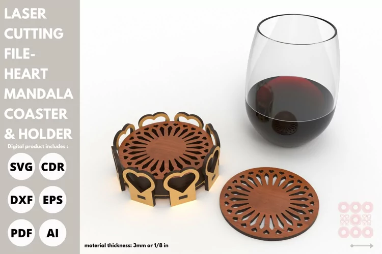 Coaster para baso - Corte Laser - Gratis