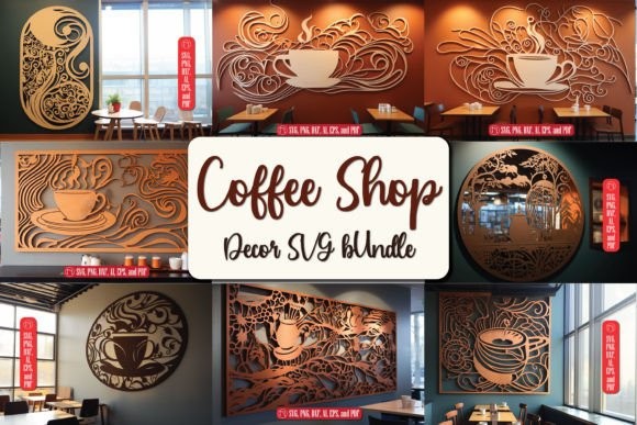 Colección de decoración para cafeterías