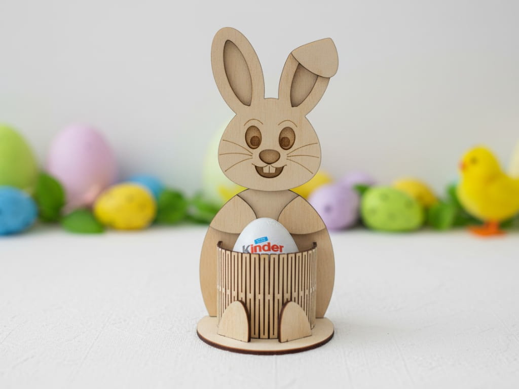 Conejo porta huevo de pascua