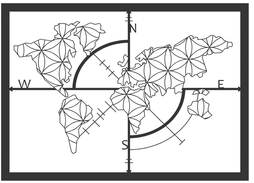 Descarga cuadro de pared mapa del mundo - corte láser