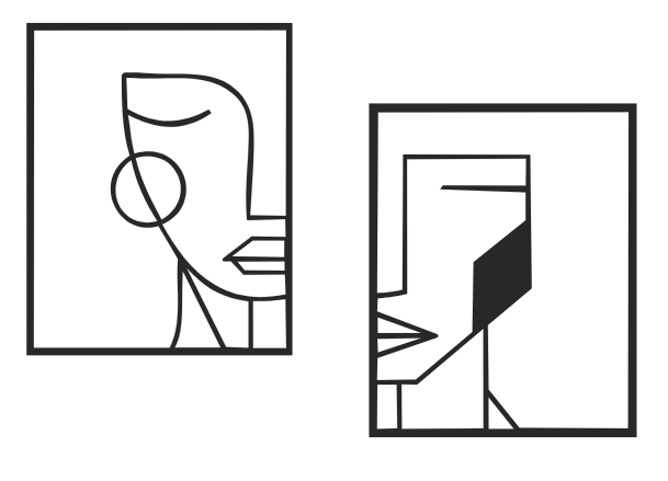 Descarga cuadro de pared media cara - corte láser