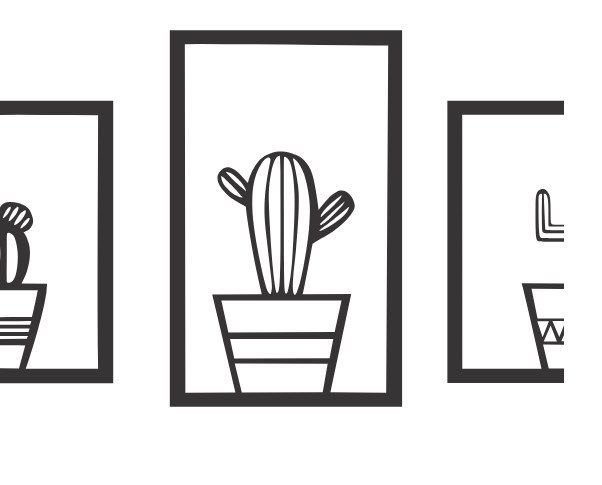 Descarga cuadros de pared de cactus - corte laser