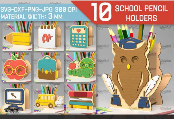 Descarga Pack de escuela - Corte Láser - Gratis