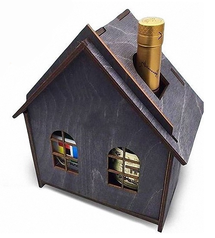 Descarga porta botella de vino tipo casa