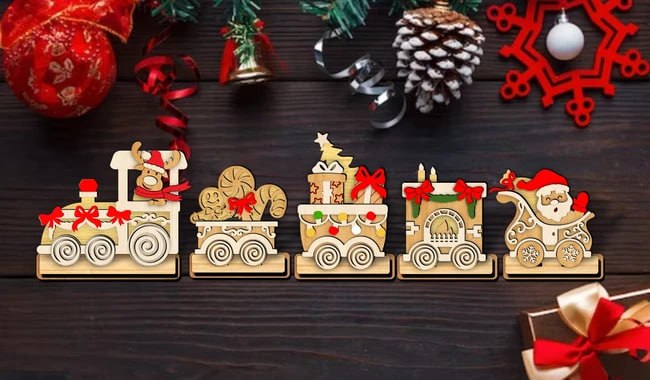 Descarga - Tren navideño - Corte Láser