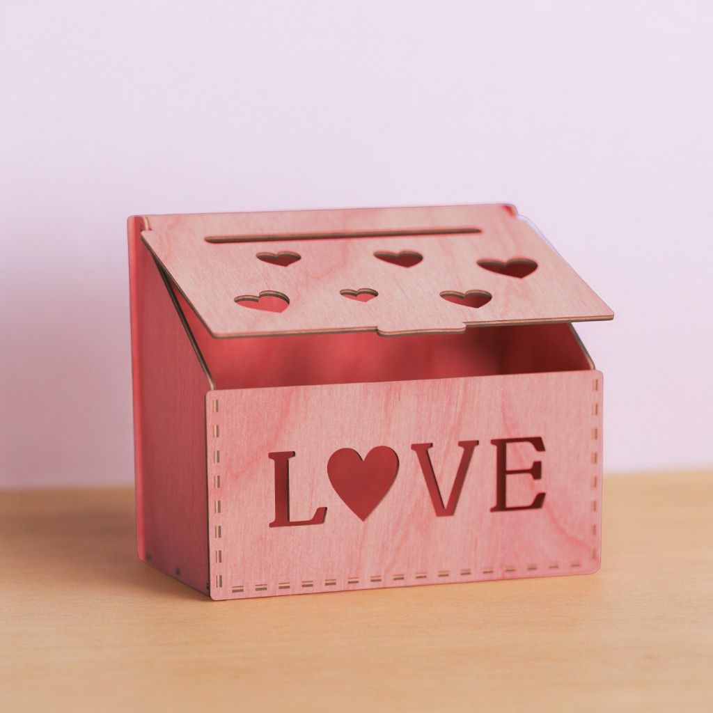 descarga vector cajita LOVE sobres