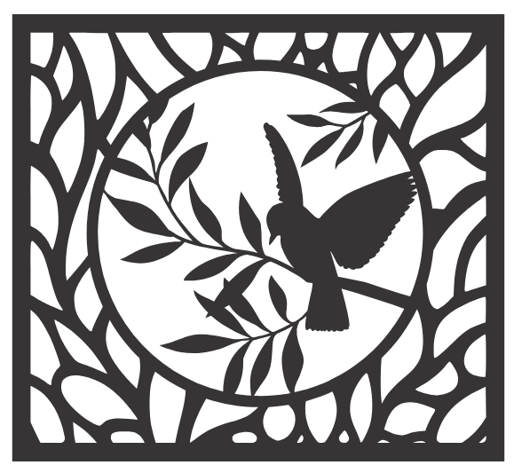Descarga Vector - Cuadro de pared de un colibrí