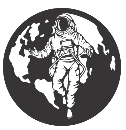 Descarga vector de astronauta y la luna corte láser