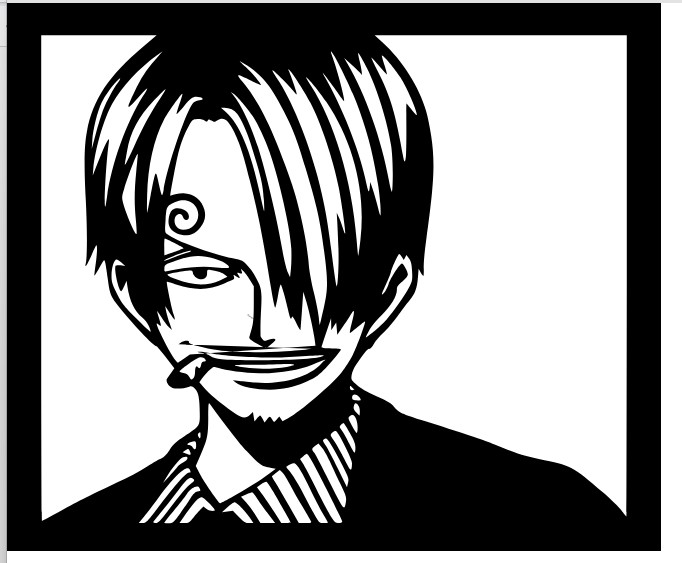 Descarga vector de Sanji - SVG - Gratis - Corte Láser