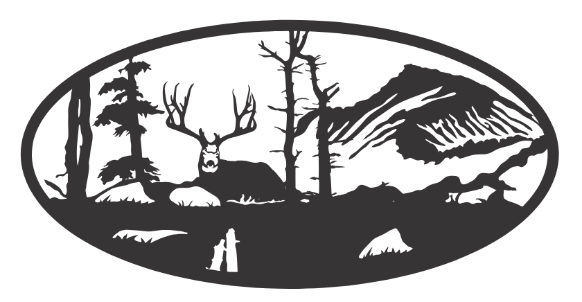 Descarga vector de venado en montaña
