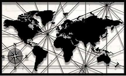 Descarga Vector - Mapa del mundo - Corte Láser