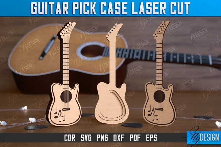 Estuche para púas de guitarra | Caja de selección | Accesorios musicales | idea de regalo