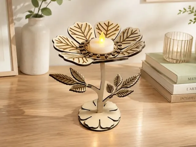 Flor porta vela