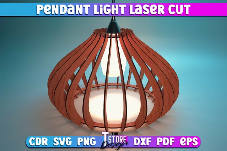 Lámpara colgante con diseño cortado con láser | Lámpara colgante para decoración del hogar.