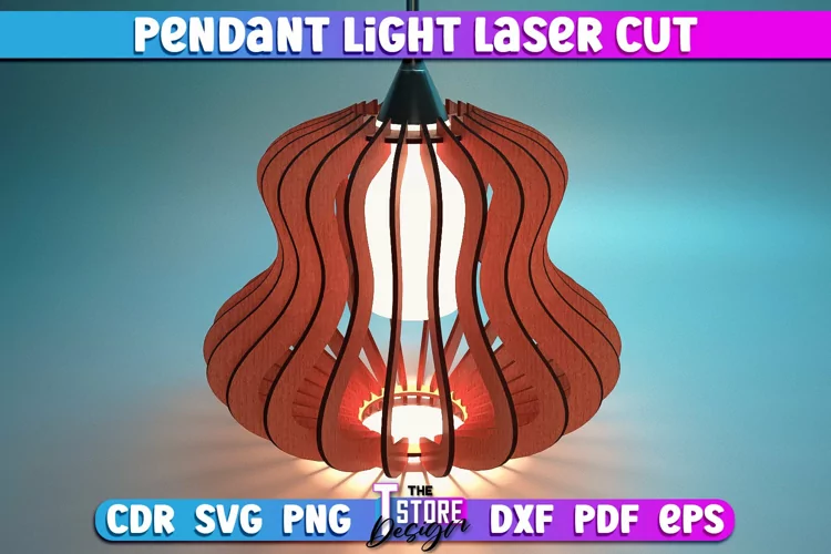 Lámpara colgante con diseño cortado con láser | Lámpara colgante para decoración del hogar.