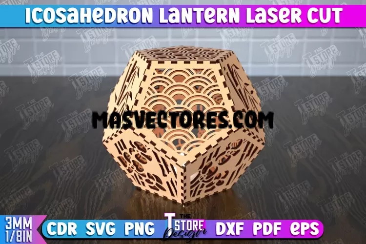 Linterna de icosaedro | Lámpara de escritorio con sombra | Lámpara colgante | CNC