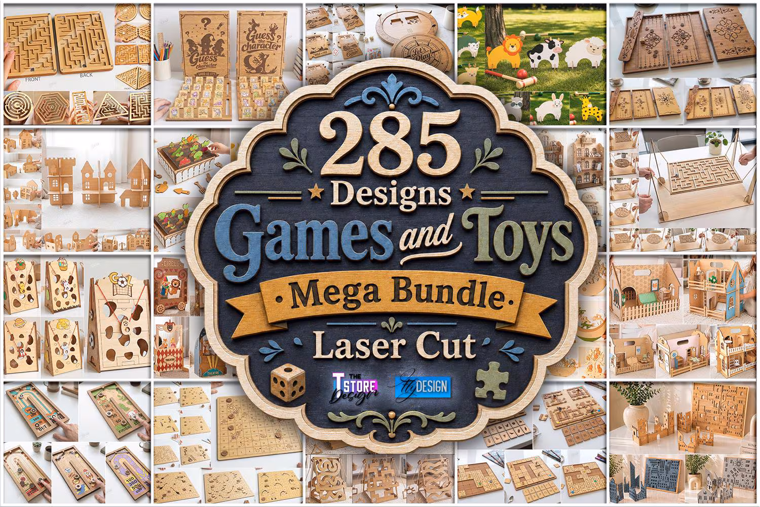 Mega Pack de 285 Juegos y Juguetes para Corte Láser